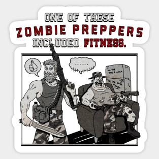 Zombie Prepper Fitness Sticker